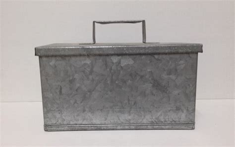 metal box with hole lip antique|antique metal boxes.